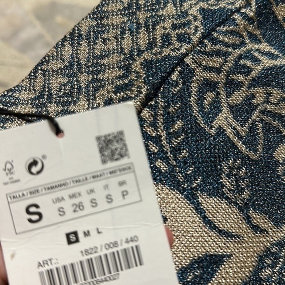 Zara Jacquard Trousers Pants 1822/008/440 - Picture 9 of 13